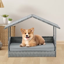 Junie Rattan House Pet Bed